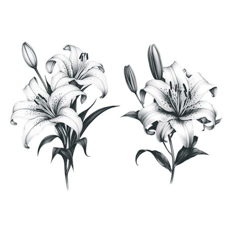 tiny lily tattoo|realistic lily tattoo.